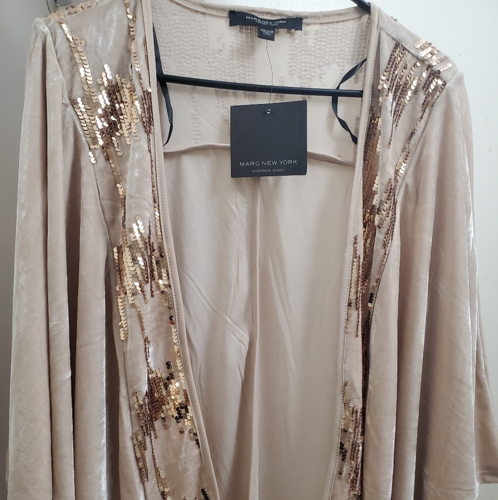 Marc new york sequins velvet cardigan